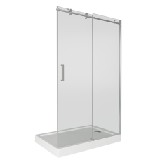 PUERTA WTW-110-C-CH Душевое ограждение 110 * 195,прозрачное стекло 8 мм "GOOD DOOR"