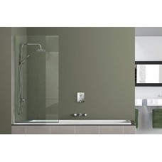 MERRIT Шторка на ванну 80*140 / Прозрачное стекло 6 мм / Профиль хром / Easy clean "AZARIO"